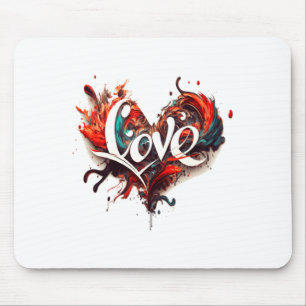 Love Is On Valentines Day Mouse Pad