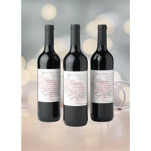 Love Is Patient 1 Corinthians 13:4-7 Peony Wine Label