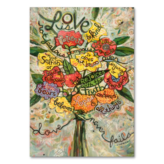 Love is Patient, 1 Corinthians Prayer Card (Front)