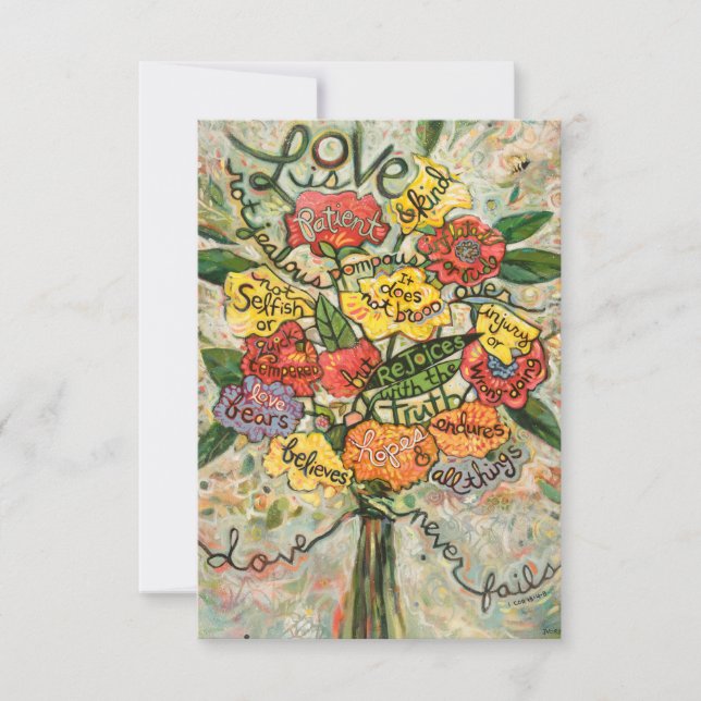 Love is Patient, 1 Corinthians Prayer Card (Front)