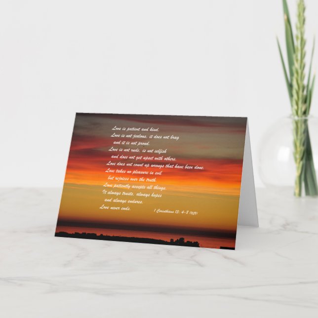 "Love is Patient and Kind..."greeting card (Front)