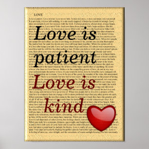 love is patient - art poster