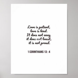 Love Is Patient Bible Passage Timeless Appeal  Poster