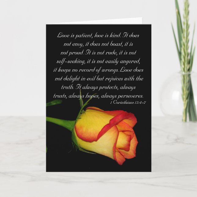 Love is patient... card (Front)