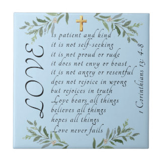 Love is patient Ceramic Tile