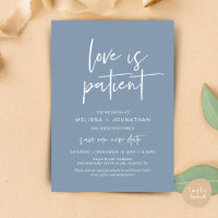 Love is patient, Change New Wedding Date
