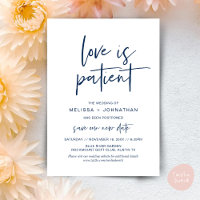 Love is patient, Change New Wedding Date