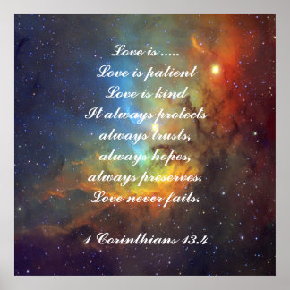 Love is patient Corinthians Poster