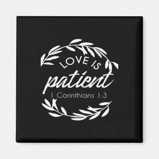 Love Is Patient Corinthians Scripture Minimal Desi Magnet
