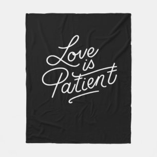 Love Is Patient Corinthians Scripture Typography C Fleece Blanket