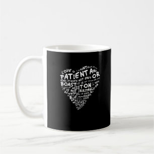 Love Is Patient Corinthians White Heart Clean Styl Coffee Mug