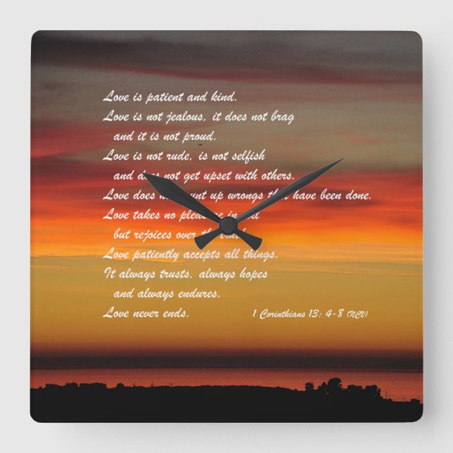 Love Is Patient Custom Wall Clock (Front)