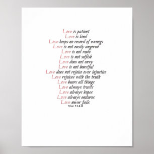 Love Is Patient Elegant Style  Poster