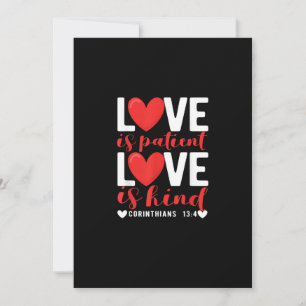 Love Is Patient Kind Funny Christian Heart Valenti Holiday Card