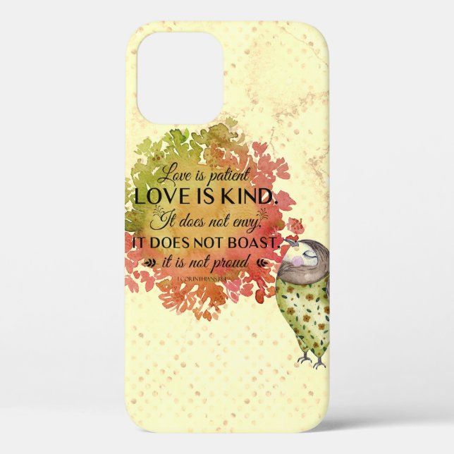 Love is Patient & Kind Quote Case-Mate iPhone Case (Back)