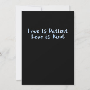 Love Is Patient Love Is Kind Blue Minimal Aestheti Holiday Card