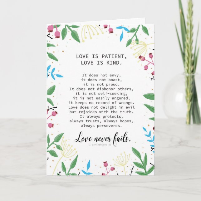 Love Is Patient, Love is Kind - Card (Front)