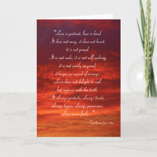 Love is patient, love is kind card
