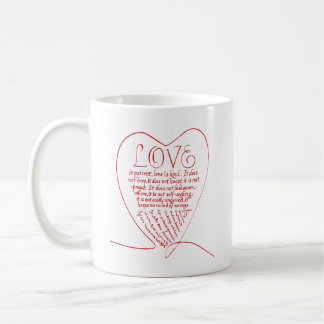 Love is Patient Love is Kind Christian Bible Verse Coffee Mug