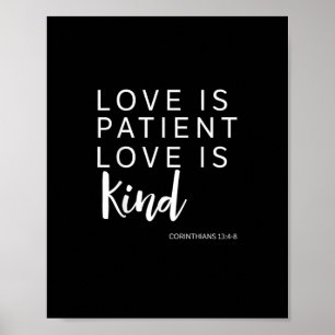 Love Is Patient Love Is Kind Corinthians Faith Gif Poster