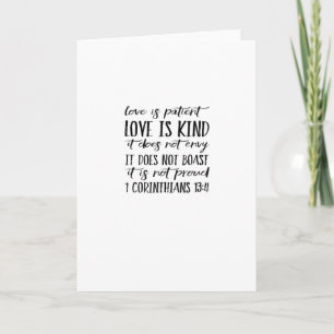 Love Is Patient Love Is Kind Elegant Style Card