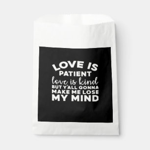 Love Is Patient Love Is Kind Funny Christian Weddi Favour Bag