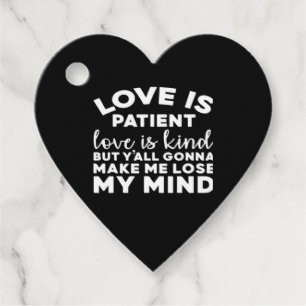 Love Is Patient Love Is Kind Funny Christian Weddi Favour Tags