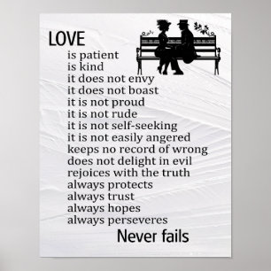Love is patient Love is kind Love Never fails Poster