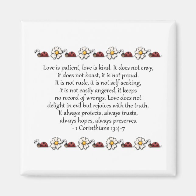 Love is Patient, Love is Kind Magnet (Front)