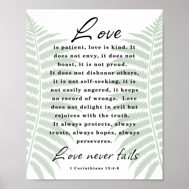 Love is patient, Love is kind Poster (Front)