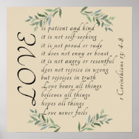 Love is patient love is kind poster