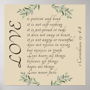 Love is patient, love is kind poster