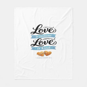 Love Is Patient Love Is Kind Sophisticated Style  Fleece Blanket