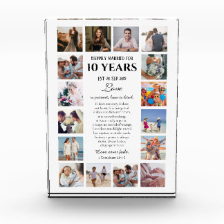Love Is Patient Milestone Anniversary Photo Block