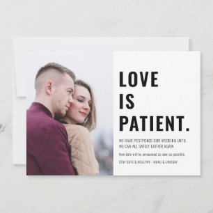 Love is Patient Photo Change the Date Save The Date