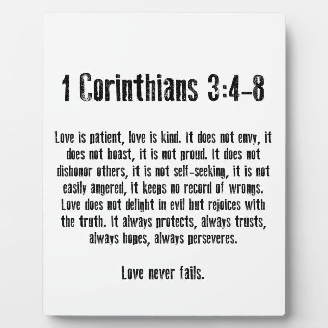 Love is Patient Plaque (Front)