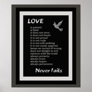 Love is patient ** Poster Art Print