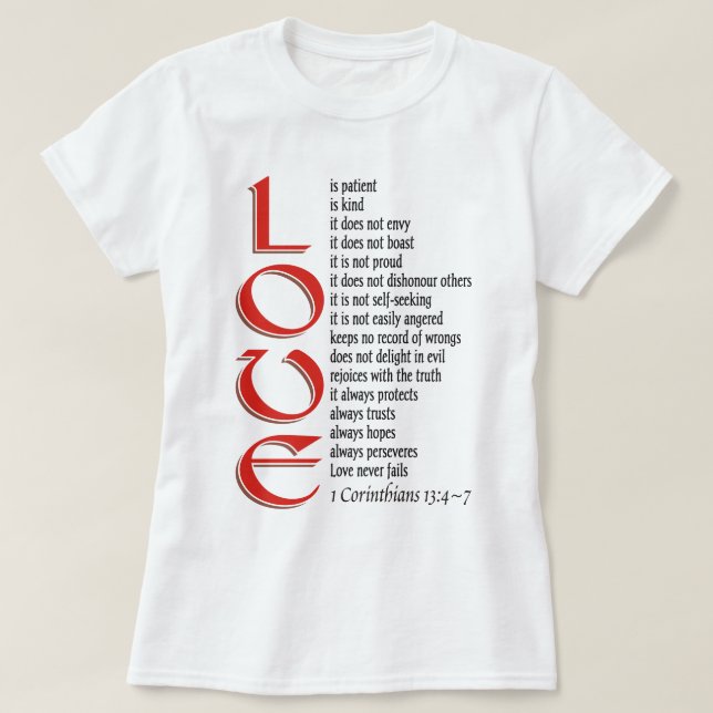 LOVE IS PATIENT T-Shirt (Design Front)