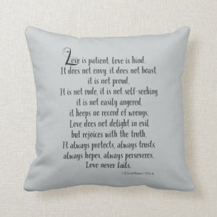 Love is Patient Throw Pillow