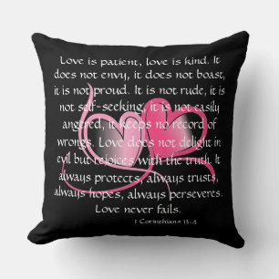 Love is Patient Throw Pillow