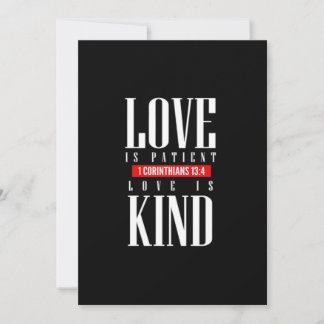 Love Is Patient Timeless Inspirational Style  Holiday Card