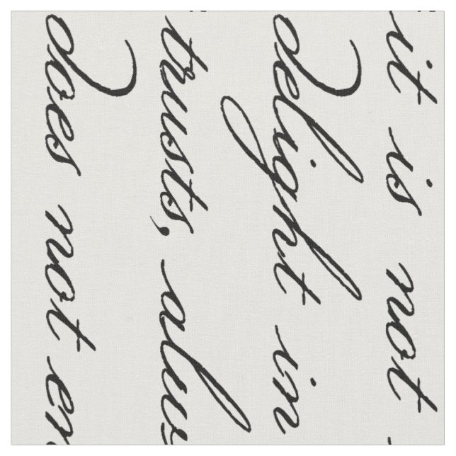 Love is Patient Vintage Typography Fabric (Close Up)