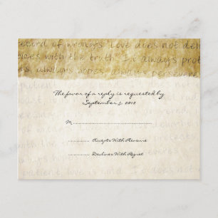 Love is Patient Vintage Wedding RSVP