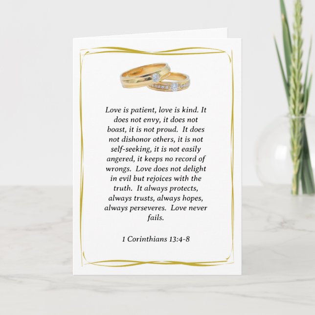 Love is Patient Wedding Announcement  (Front)
