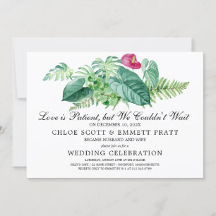 Love is Patient Wedding Announcement Invitation