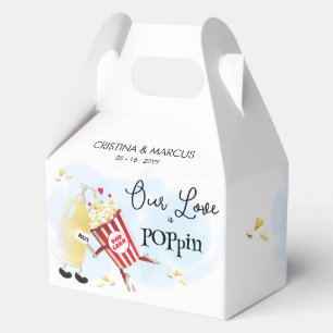 Love Is Poppin Popcorn  Favor Box