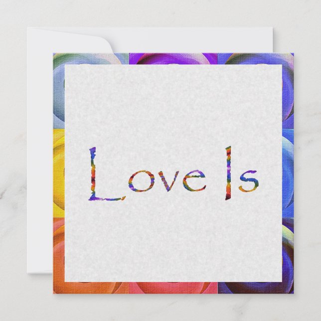 Love Is Rainbow Invitation (Front)