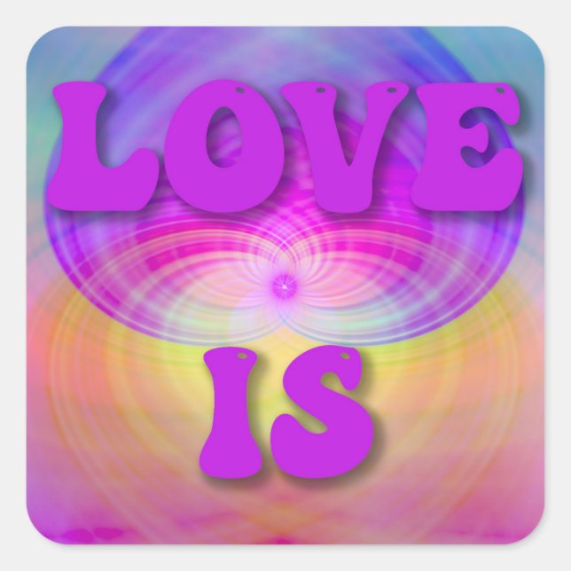 Love Is Square Sticker (Front)