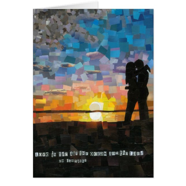 "love is..." sunset silhouette lovers (Front)