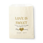 Love Is Sweet Black and Gold Mariage Sacs